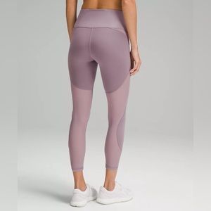 Lululemon Wunder Train Mesh Panel HR Tight 25” in Violet Verbena size 12 NWT